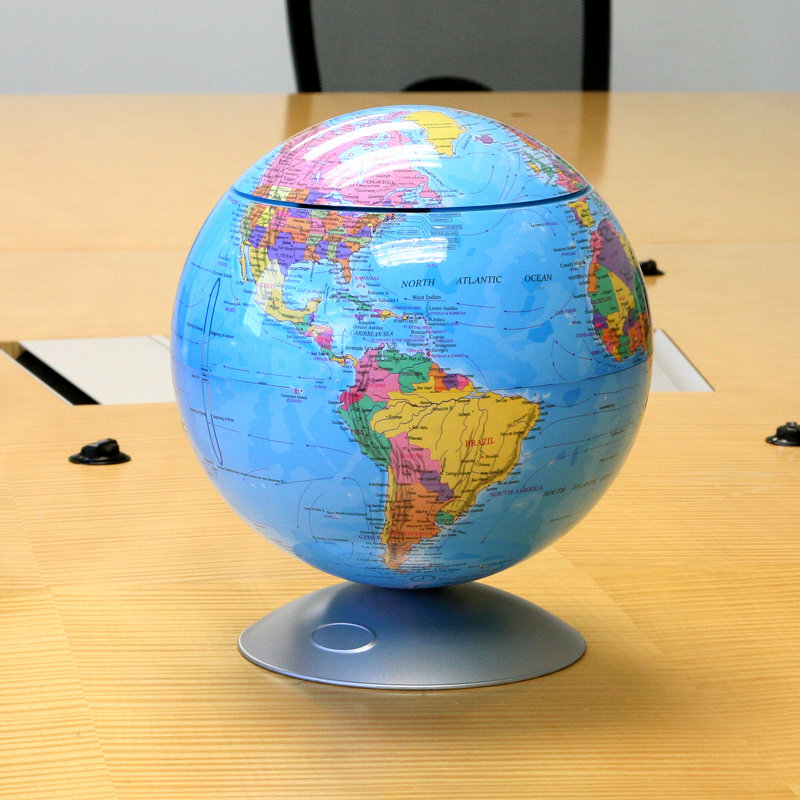 Ebern Designs Sensor Activated 360° Globe Hidden Storage Globe Wayfair